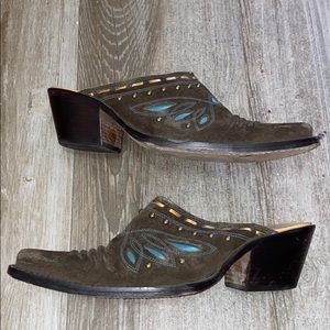 Cole Haan Morgan Suede Studded Mules